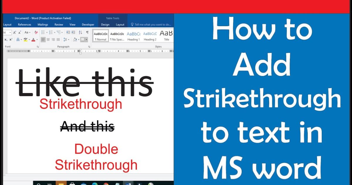 4 Strikethrough Shortcuts to Cross Out Text in MS Word