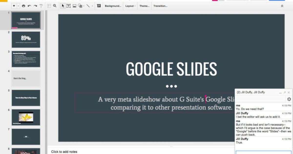 How to change opacity in Google slides